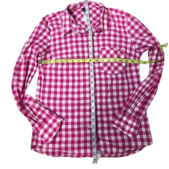 Patagonia pink plaid button shirt Sz S - Picture 9 of 9